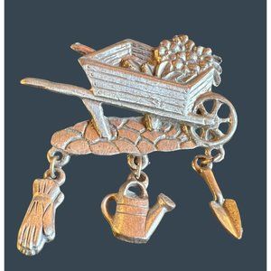 LCD Lindsay Claire Designs Garden Pin Silver Brushed Brooch